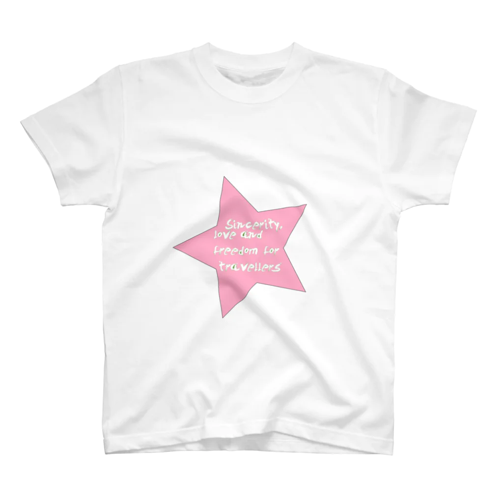 Yusaku777のSincerity,love and freedom for travellers スタンダードTシャツ