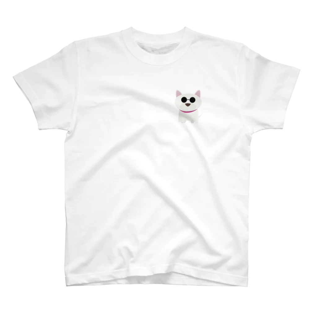 Boo & Alice の白柴ブルックリン スタンダードTシャツ