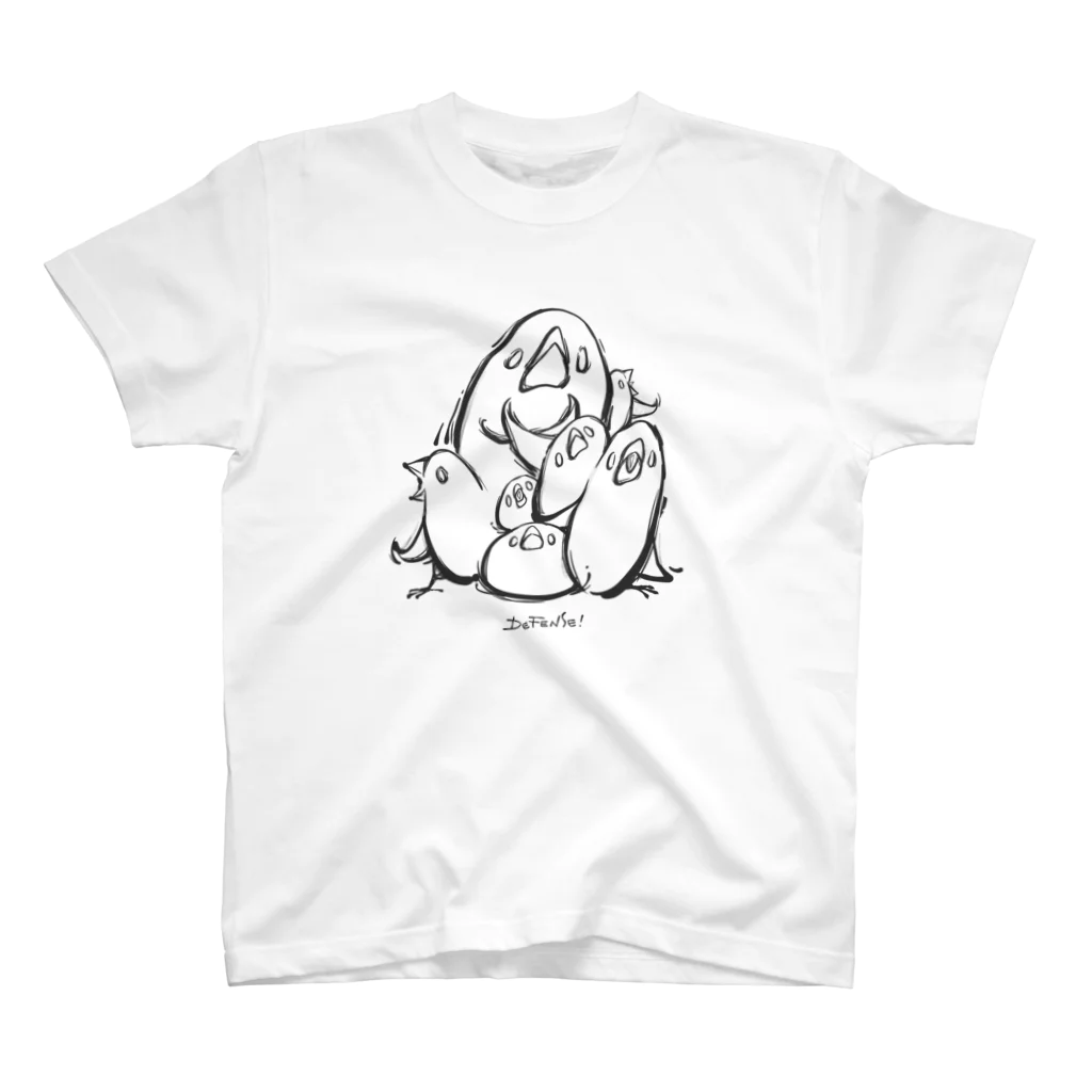 トリカラ堂のでぃふぇんす！ －ブンのまもり－：mono（文鳥） スタンダードTシャツ