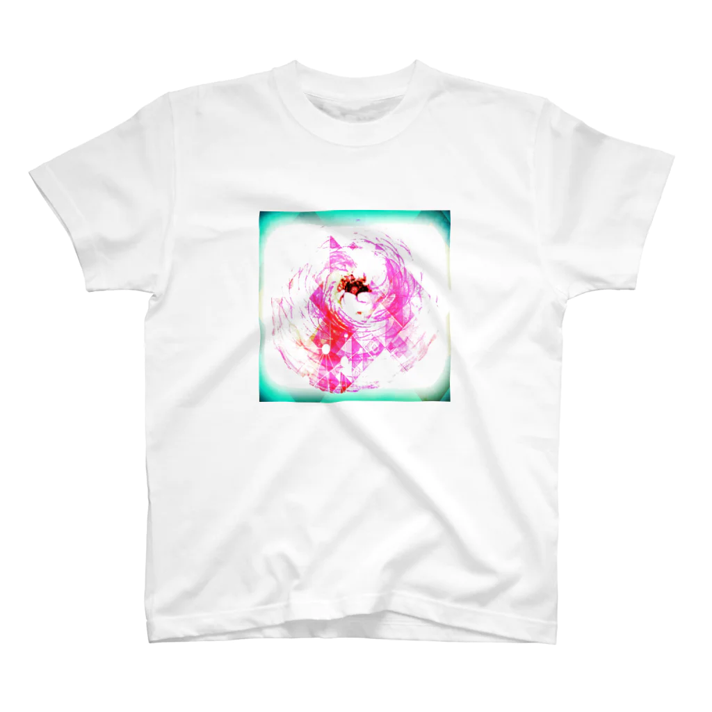 A'S WORLDのPINK×greenFLOWER スタンダードTシャツ