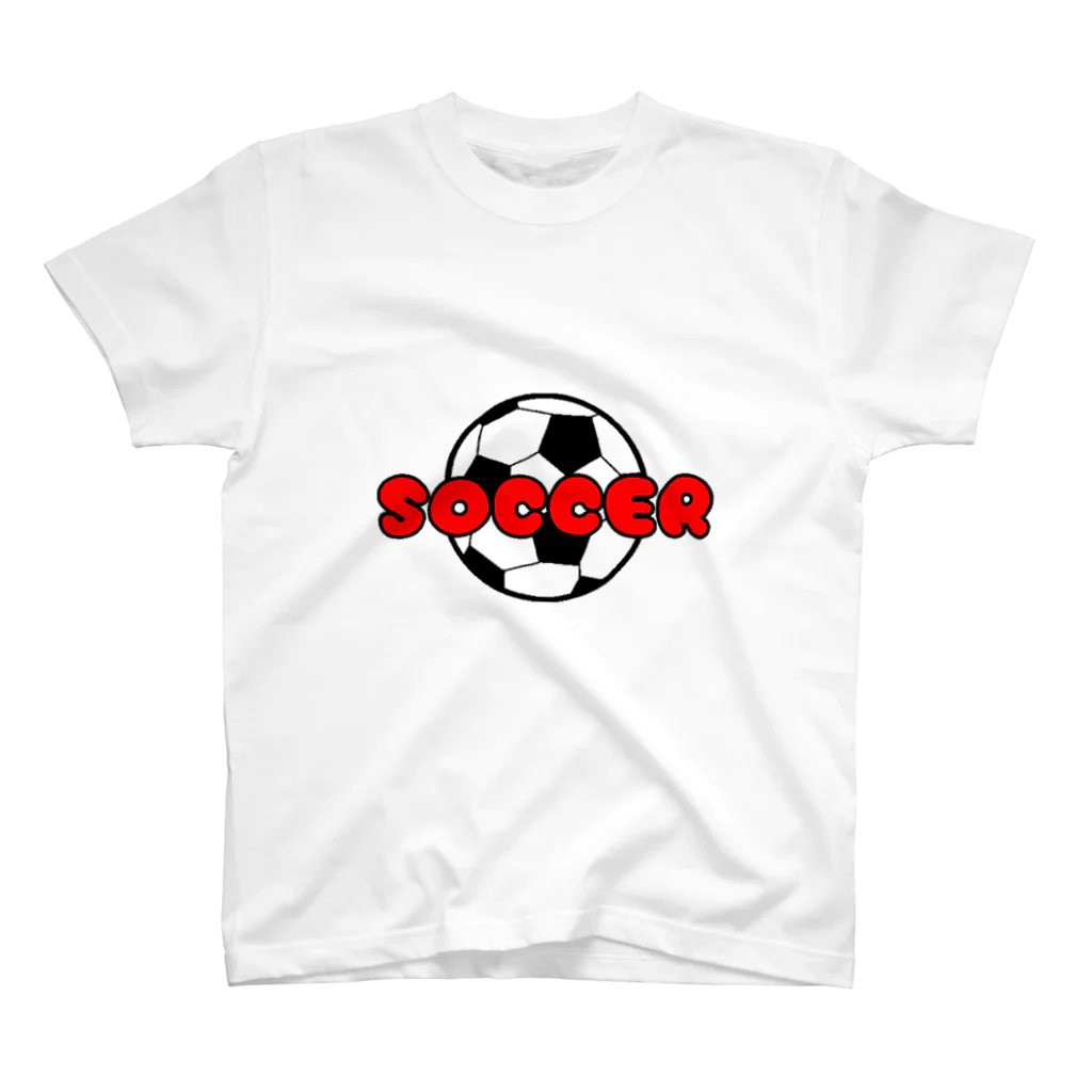 happy_25chanのサッカーボール柄（レッド） スタンダードTシャツ