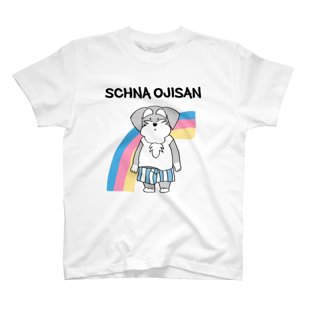 SCHNA OJISANの元祖シュナおじさん　虹の橋ver Regular Fit T-Shirt