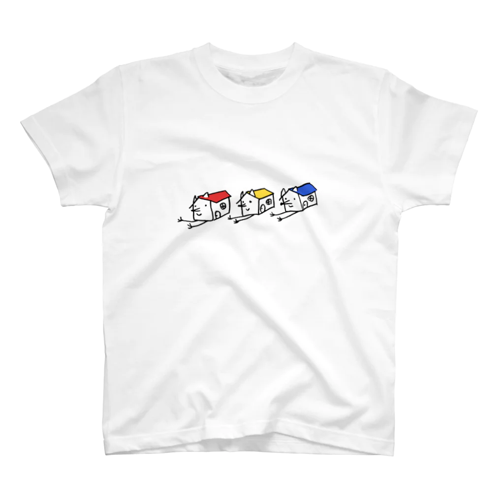 むらさきもふ虫のいぬごやいぬ(しんごう) スタンダードTシャツ