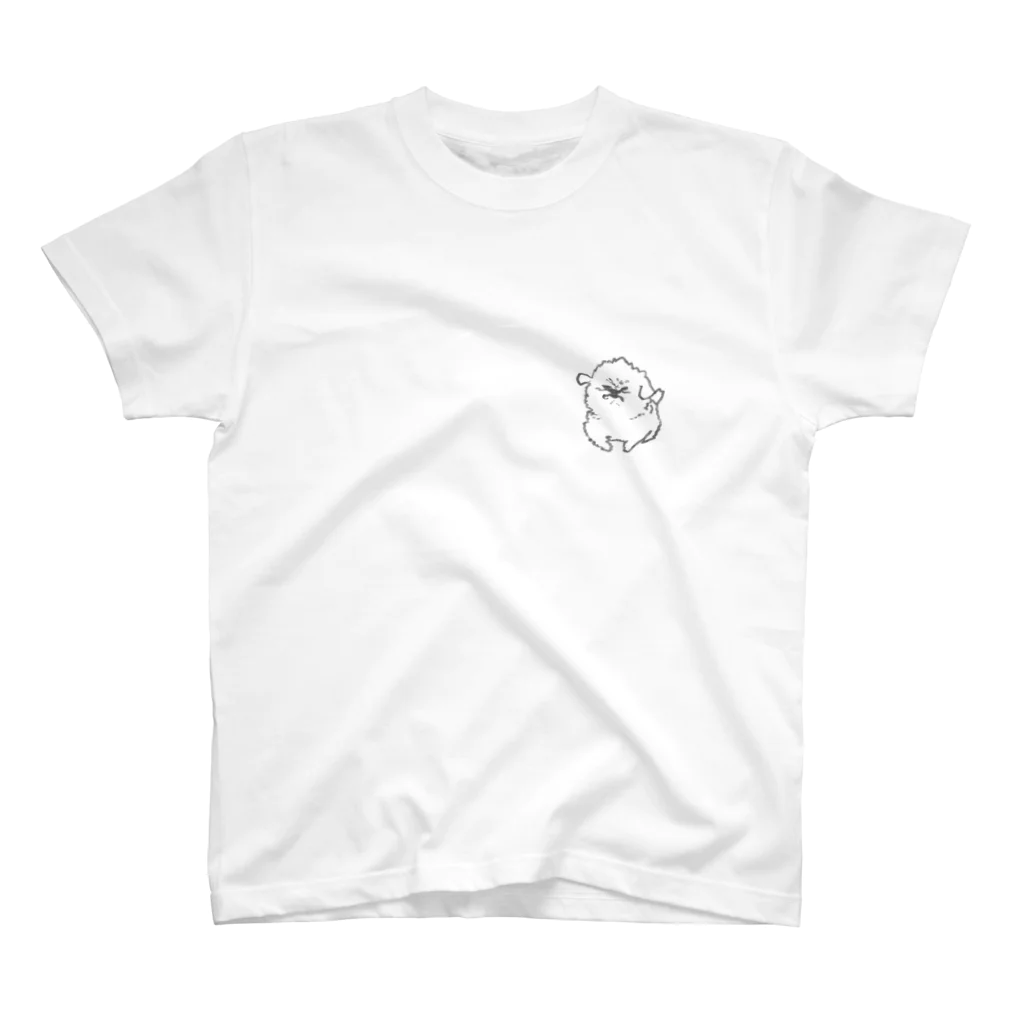 ten の怒っているフワフワの犬 Regular Fit T-Shirt