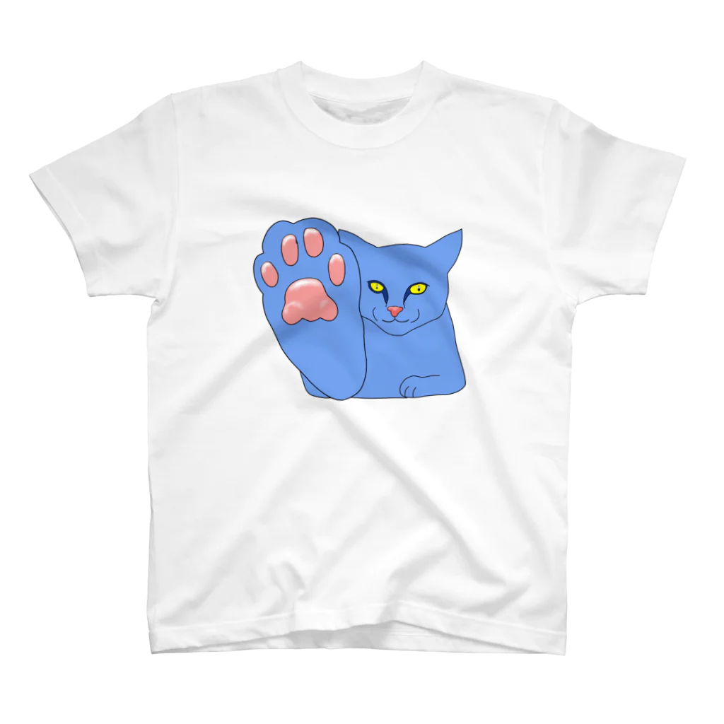 Fumio MatsubayashiのHIGH FIVE CAT BLUE スタンダードTシャツ