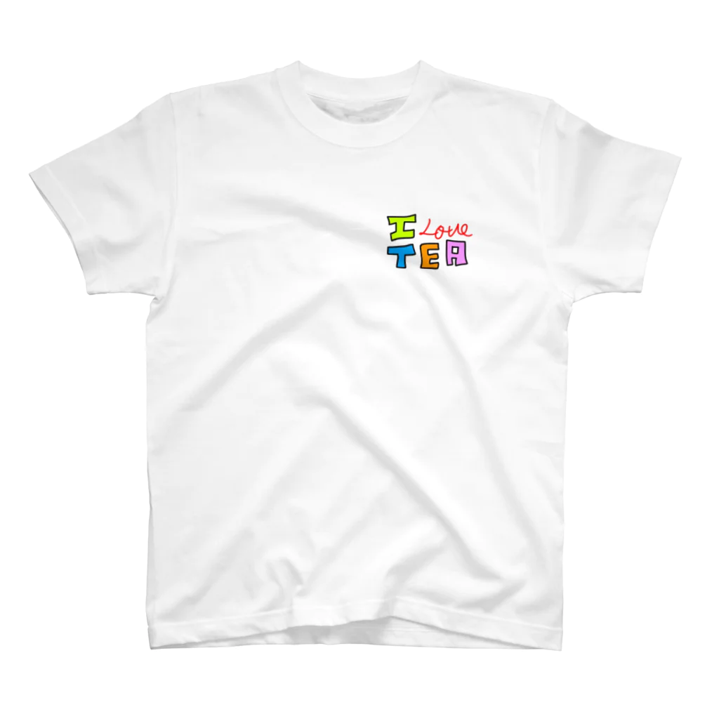 喫茶みどり信号のI LOVE TEA (色の変更可能) Regular Fit T-Shirt