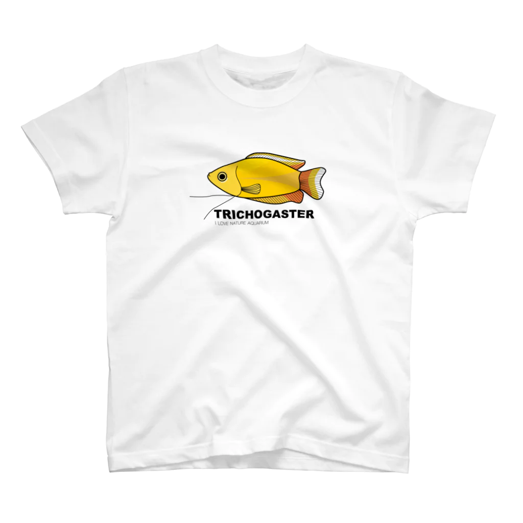 MEGABIGのみんな大好き熱帯魚　文字（黒） スタンダードTシャツ