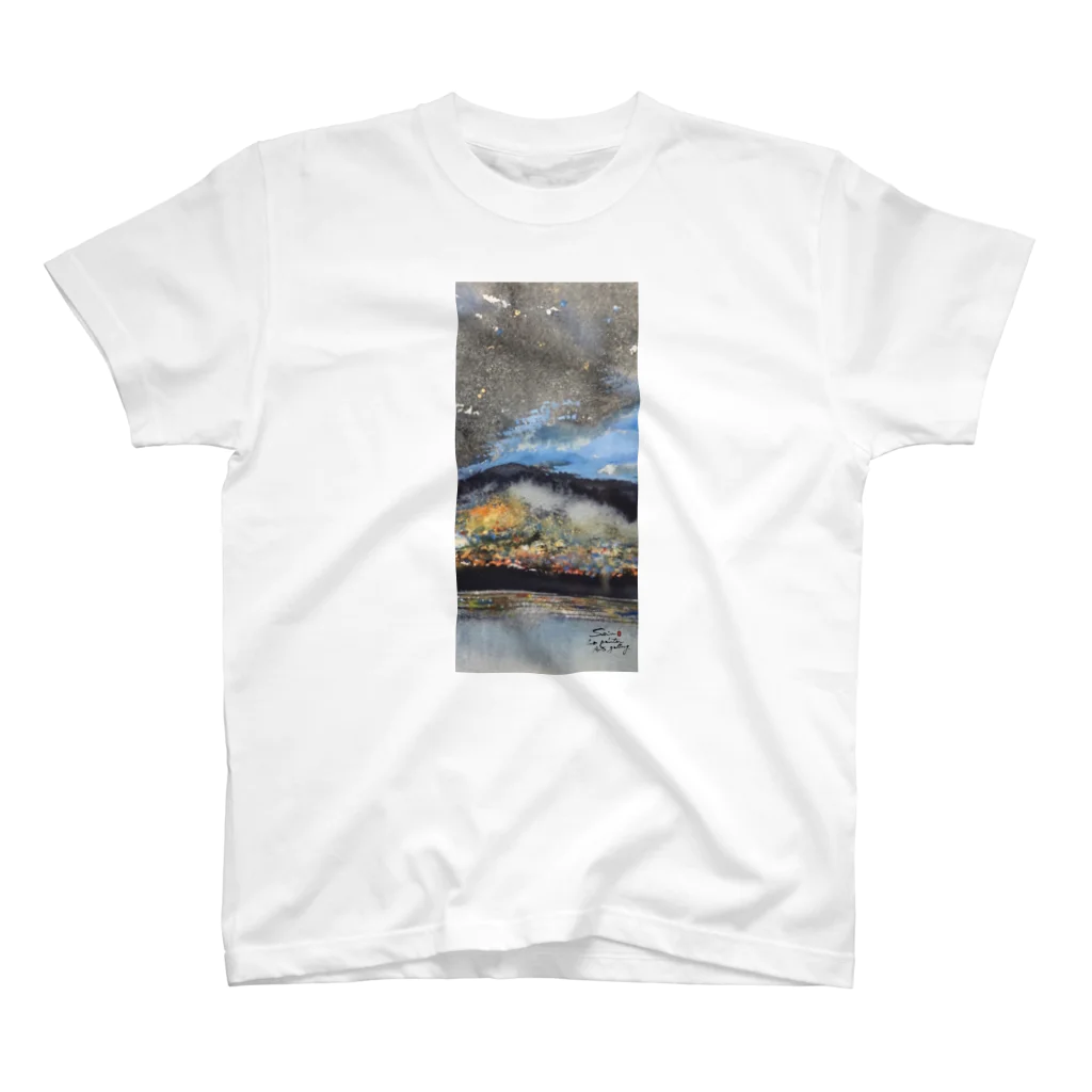 中村青雨 水墨画家  Artgalleryのマルセイユ夜景 Regular Fit T-Shirt