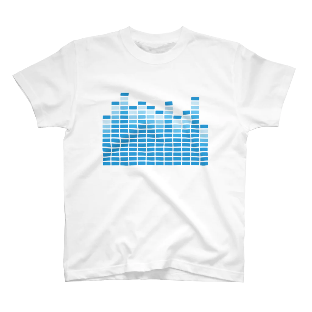 いちご音楽堂のSpectrum Analyzer Blue Regular Fit T-Shirt