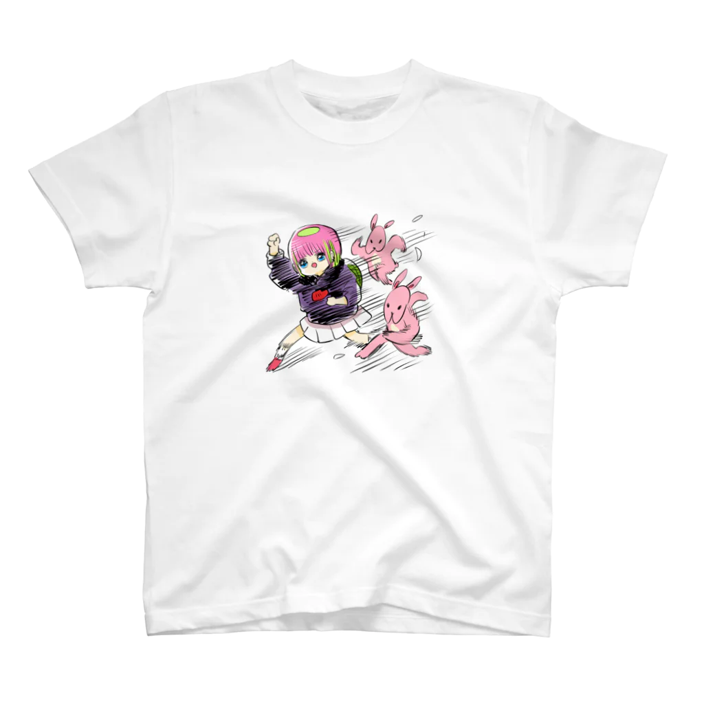 かわいい尻子玉のアニマルダッシュ スタンダードTシャツ