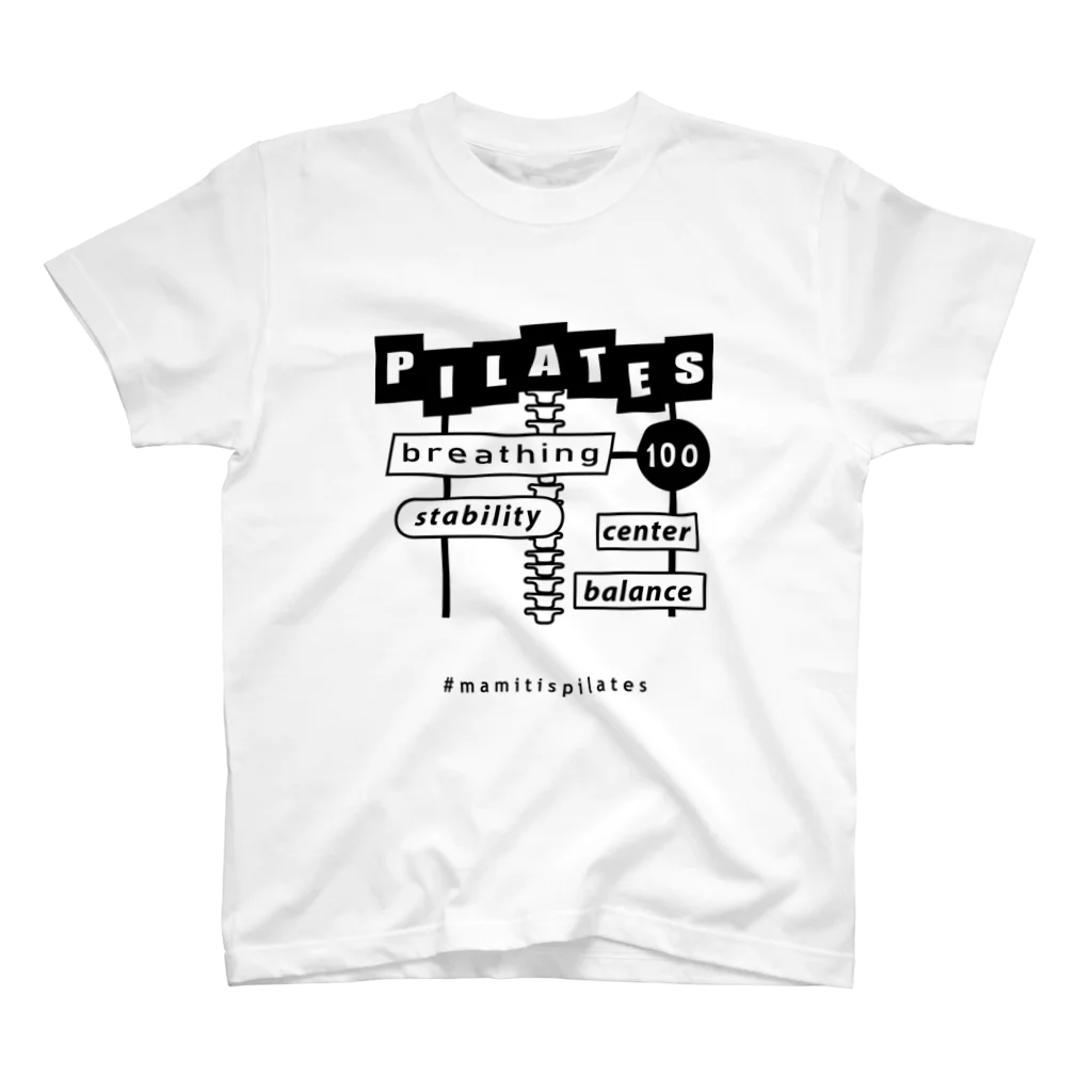 #mamitispilatesの#mamitispilates「脊柱SIGN」-typeA スタンダードTシャツ