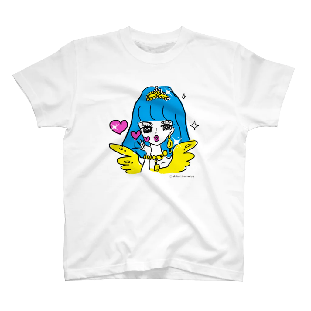 Akiko Hiramatsuの青髪のリリー スタンダードTシャツ