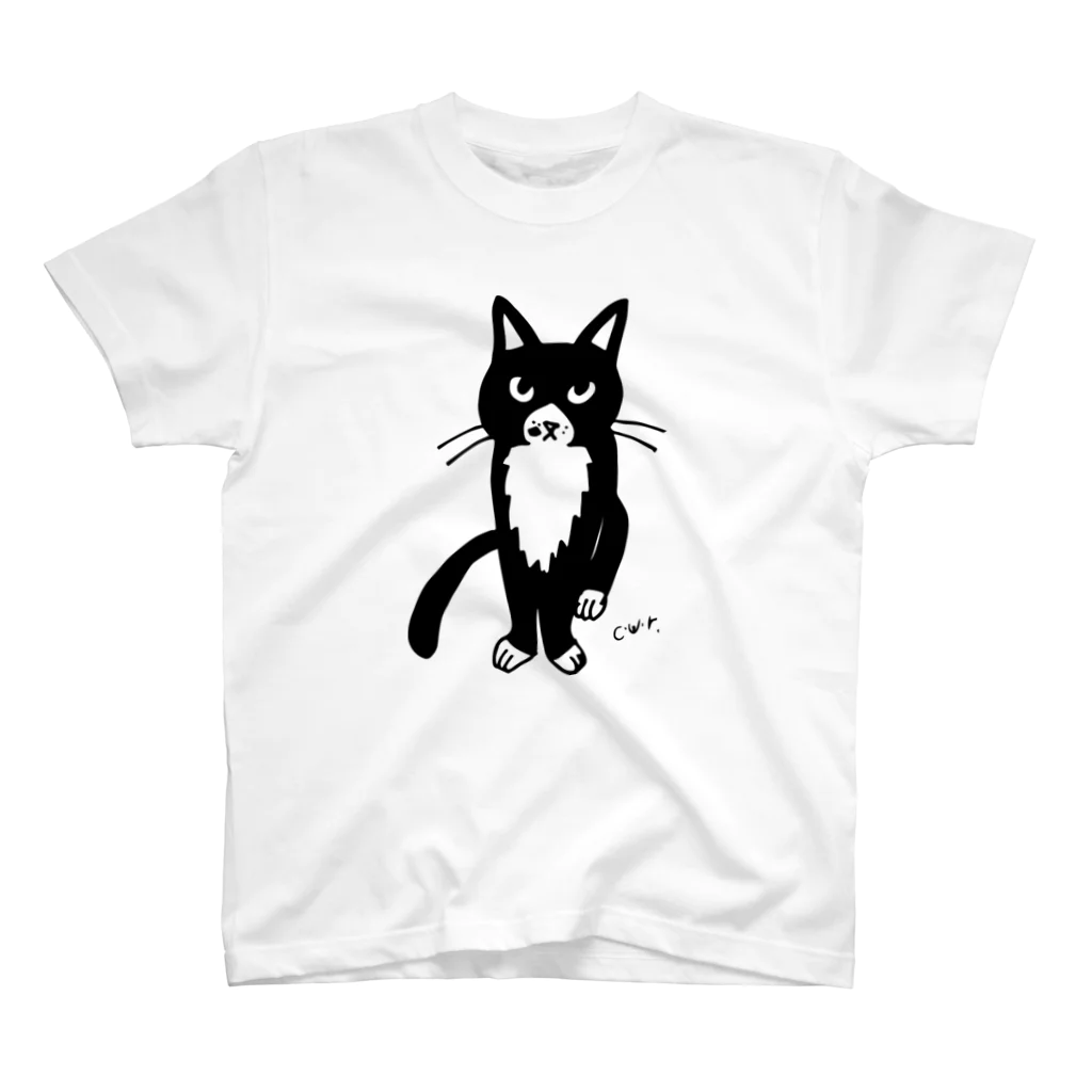 CUROGNACの100nyan007.くつしたにゃんこ スタンダードTシャツ