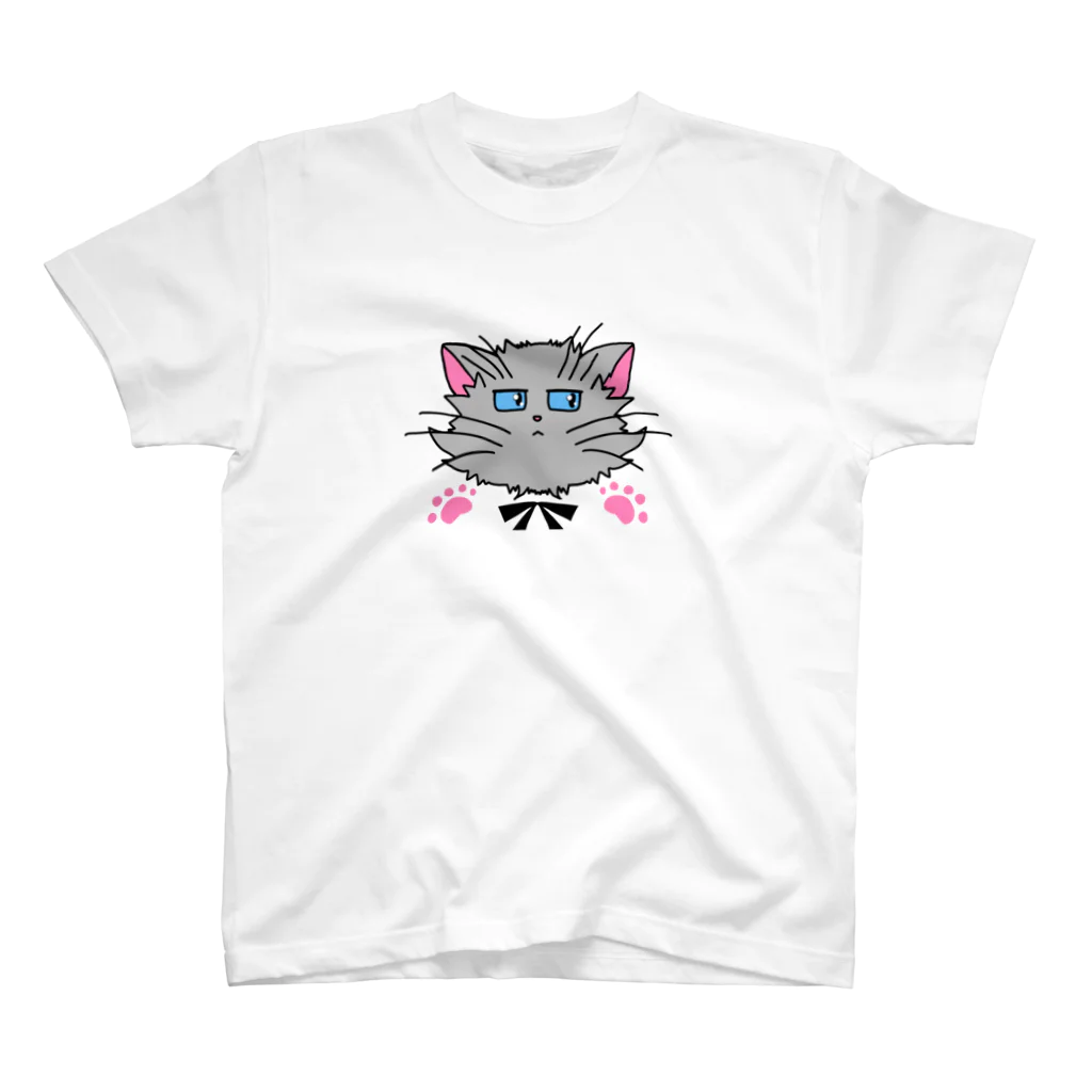 ねこねこうおのクールな灰猫くん Regular Fit T-Shirt