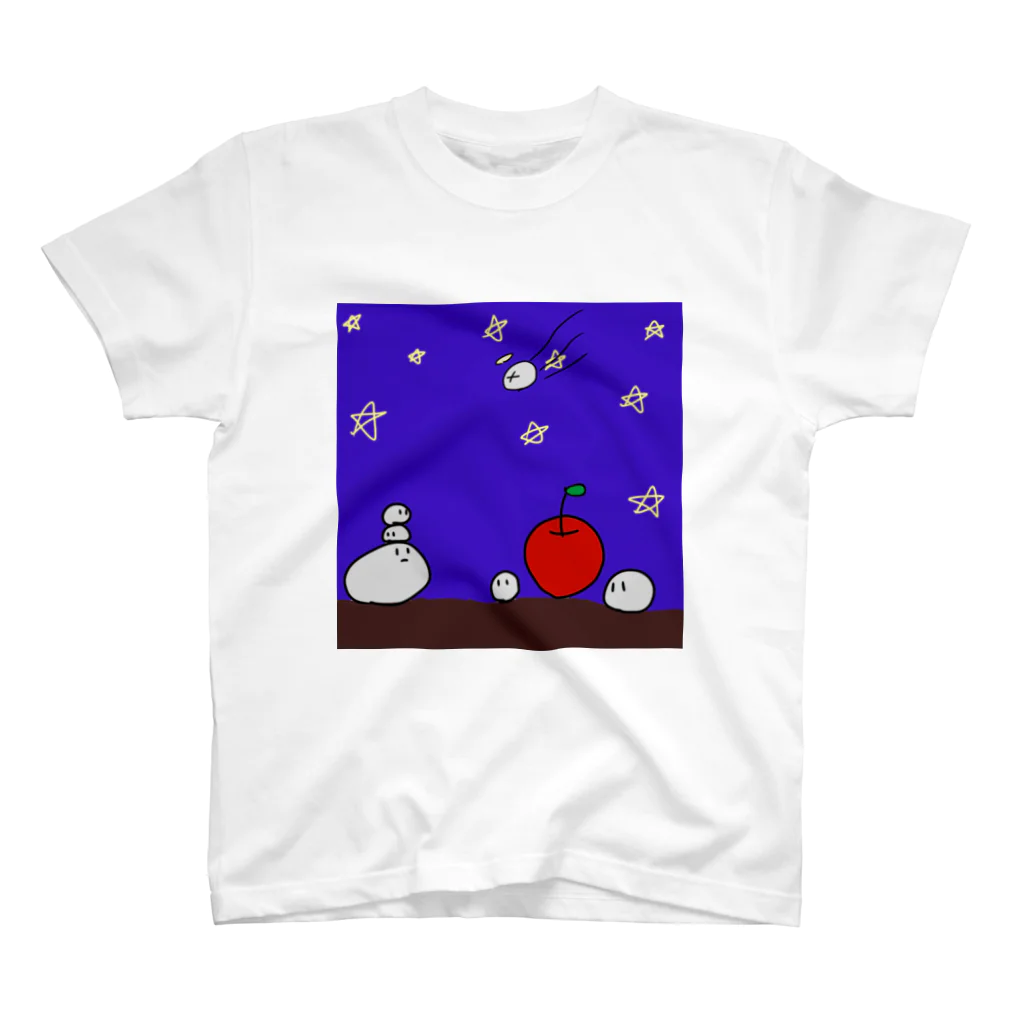 新月さんとこのりんごと小石 スタンダードTシャツ