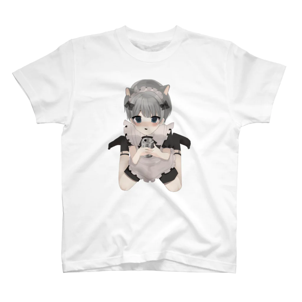 hiyoの猫耳メイド君 (背景無し) スタンダードTシャツ