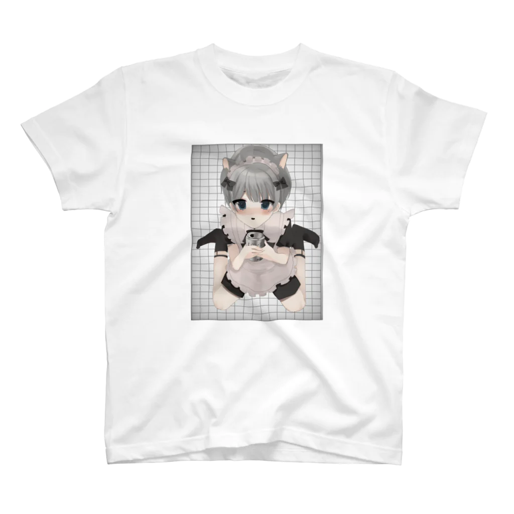 hiyoの猫耳メイド君 (黒枠なし) スタンダードTシャツ