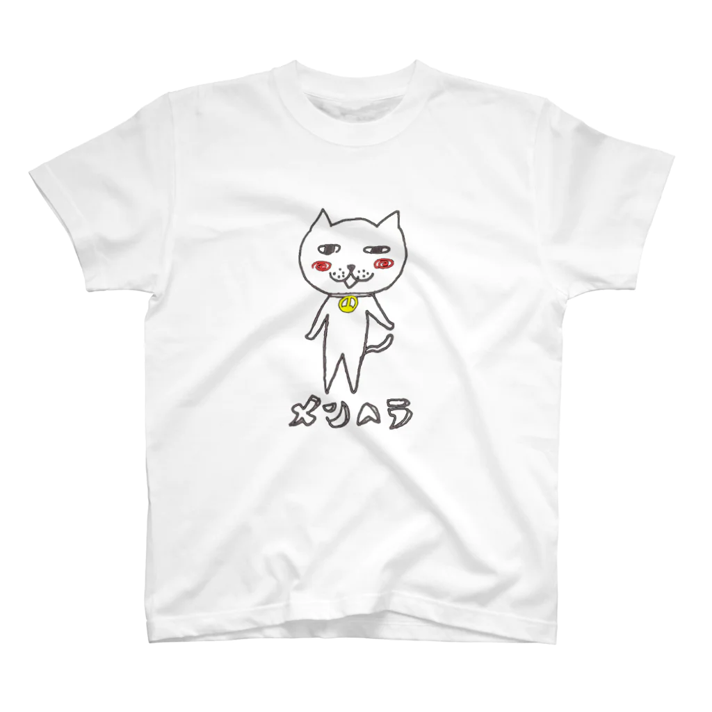 perapo❷@指描きグッズ販売のメンヘラ猫 スタンダードTシャツ