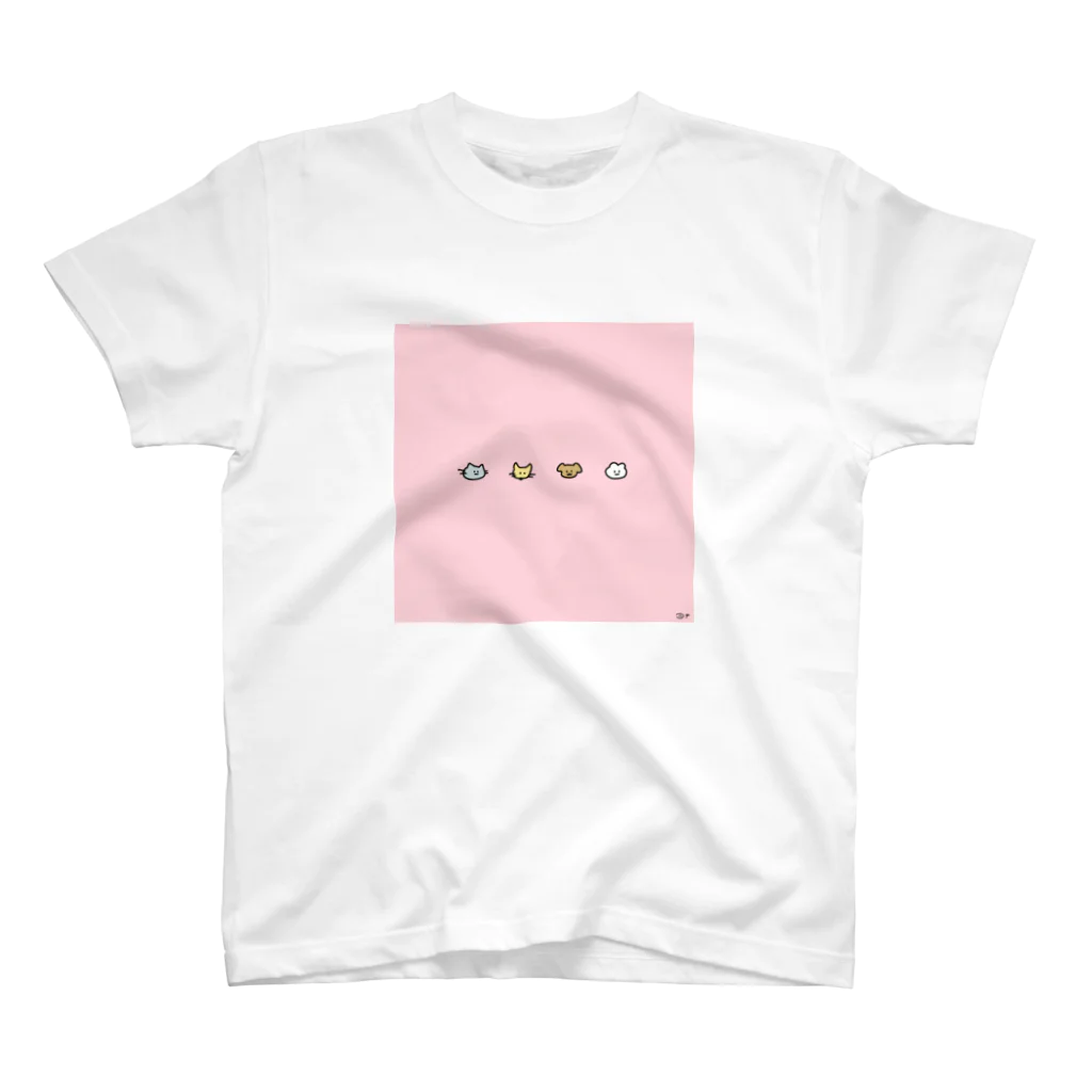 ぽんぽんぷぅのねこきつねいぬぽんぽんぷぅ Regular Fit T-Shirt