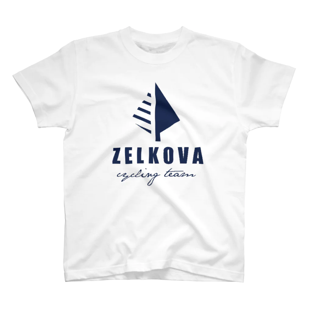 ZELKOVA cycling teamのZELKOVA LOGO navy  Regular Fit T-Shirt