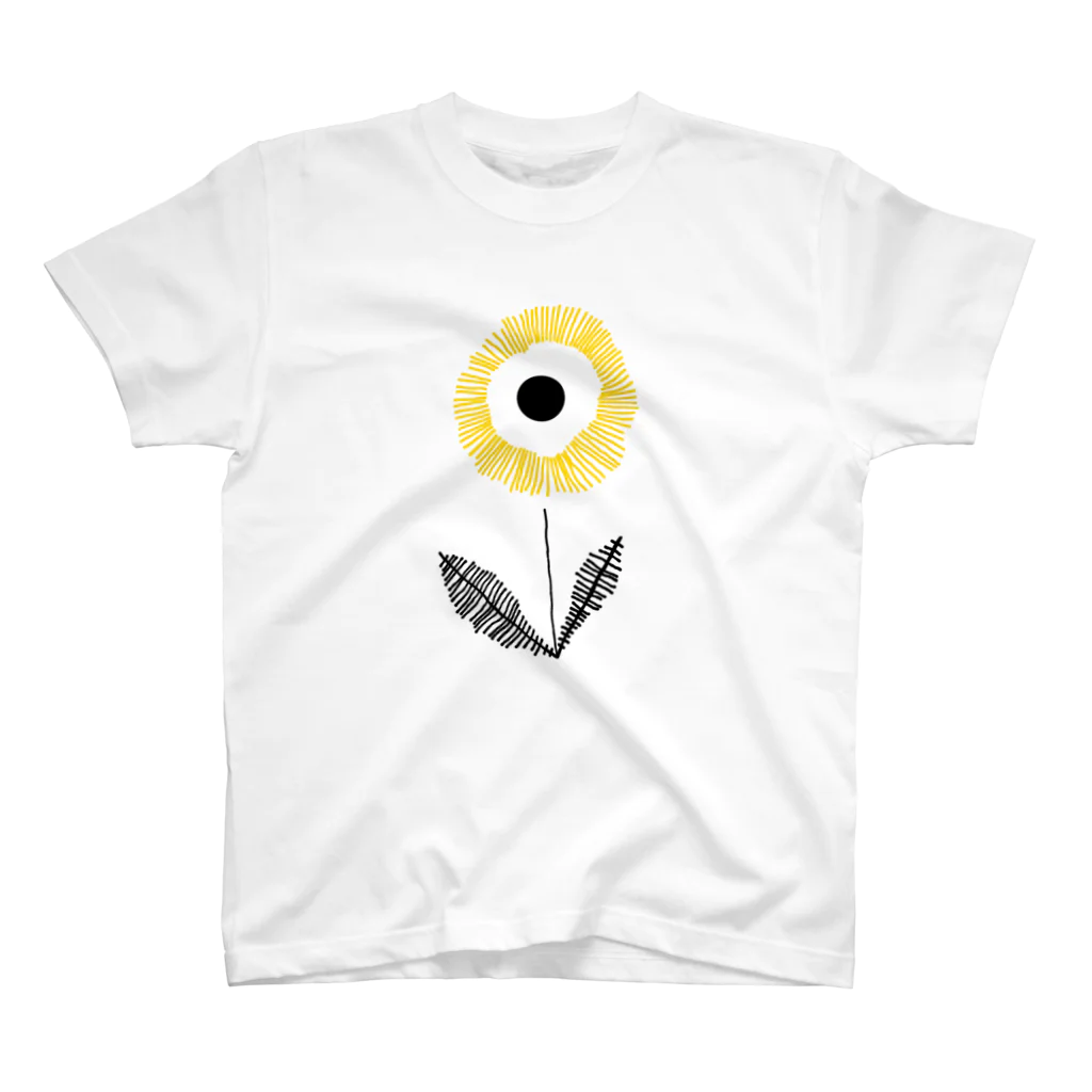 NIKORASU GOのフラワーデザイン「YELLOW FLOWER」 スタンダードTシャツ