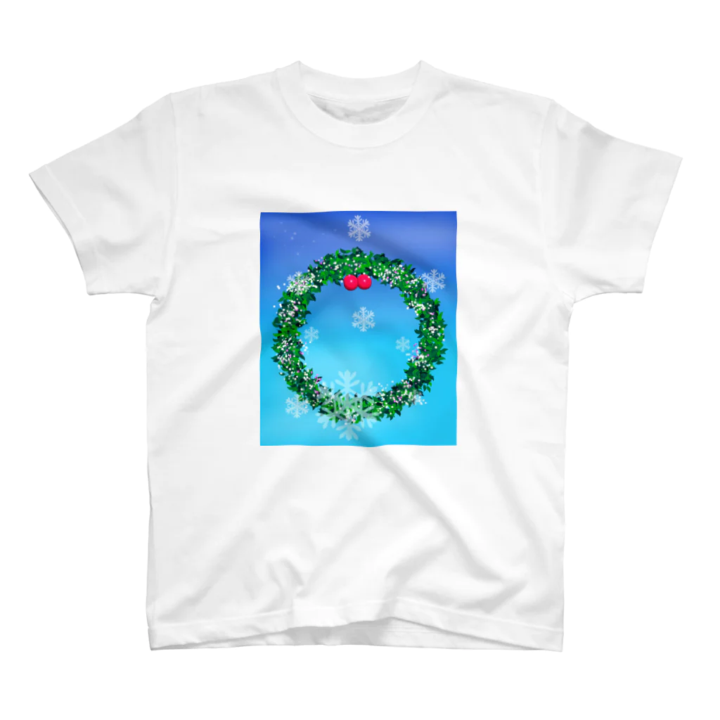 R☆worldのクリスマスリース Regular Fit T-Shirt