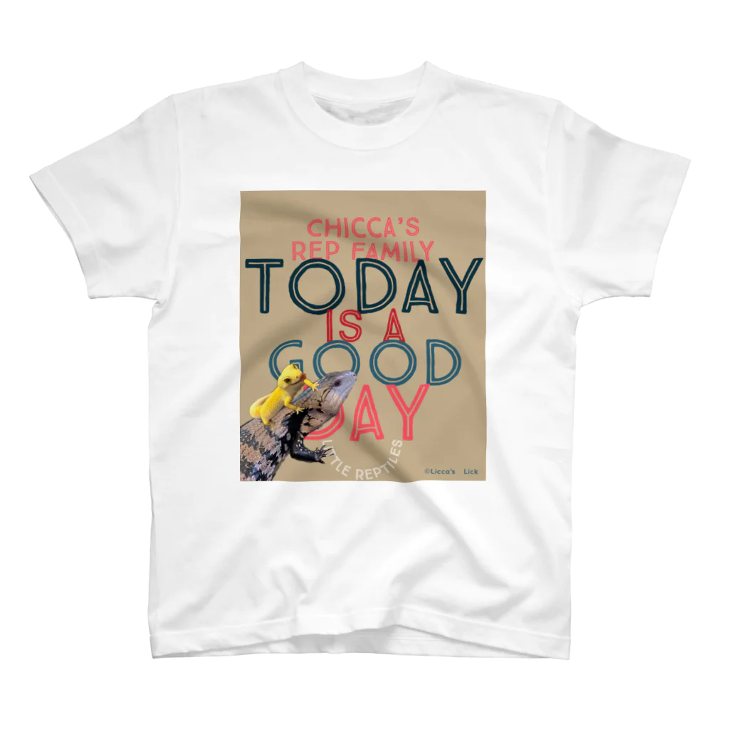 Licca's LickのToday is a good day カカオ&シトラス Regular Fit T-Shirt