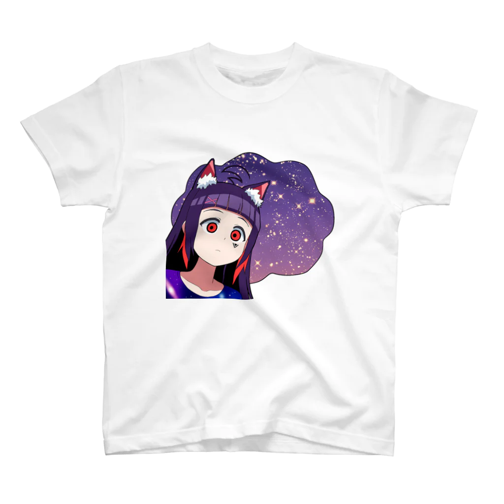 魔希みちる公式グッズショップの宇宙ねこTシャツ スタンダードTシャツ