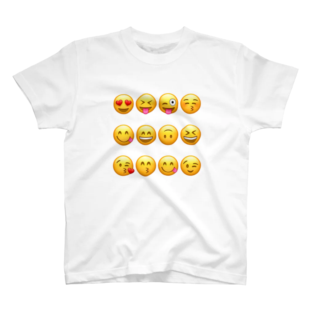 FUN TIMES POSITIVE VIBES。 のhappy face emojis スタンダードTシャツ