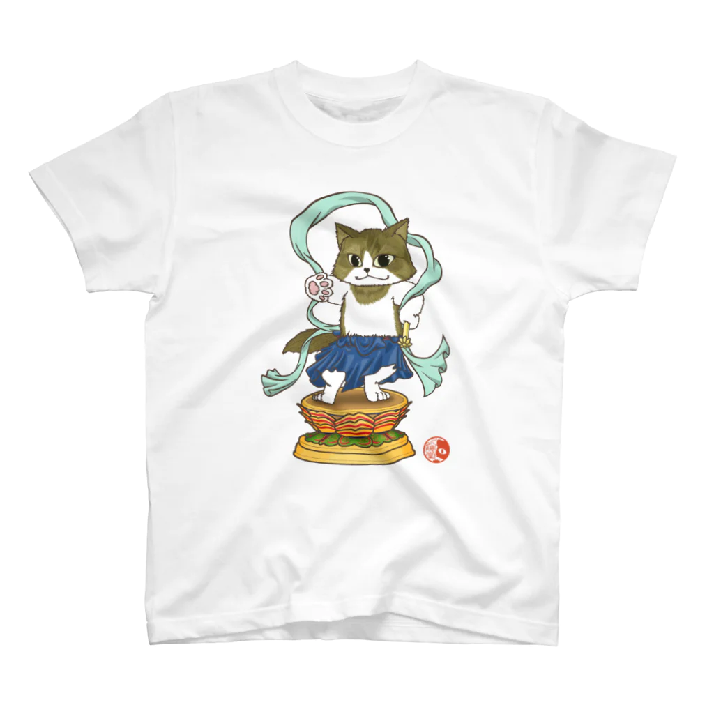 ねこや久鶻堂の金剛猫士像 スタンダードTシャツ