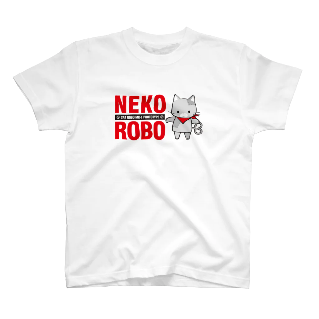 rikky_shopのNEKO ROBO_01 Regular Fit T-Shirt