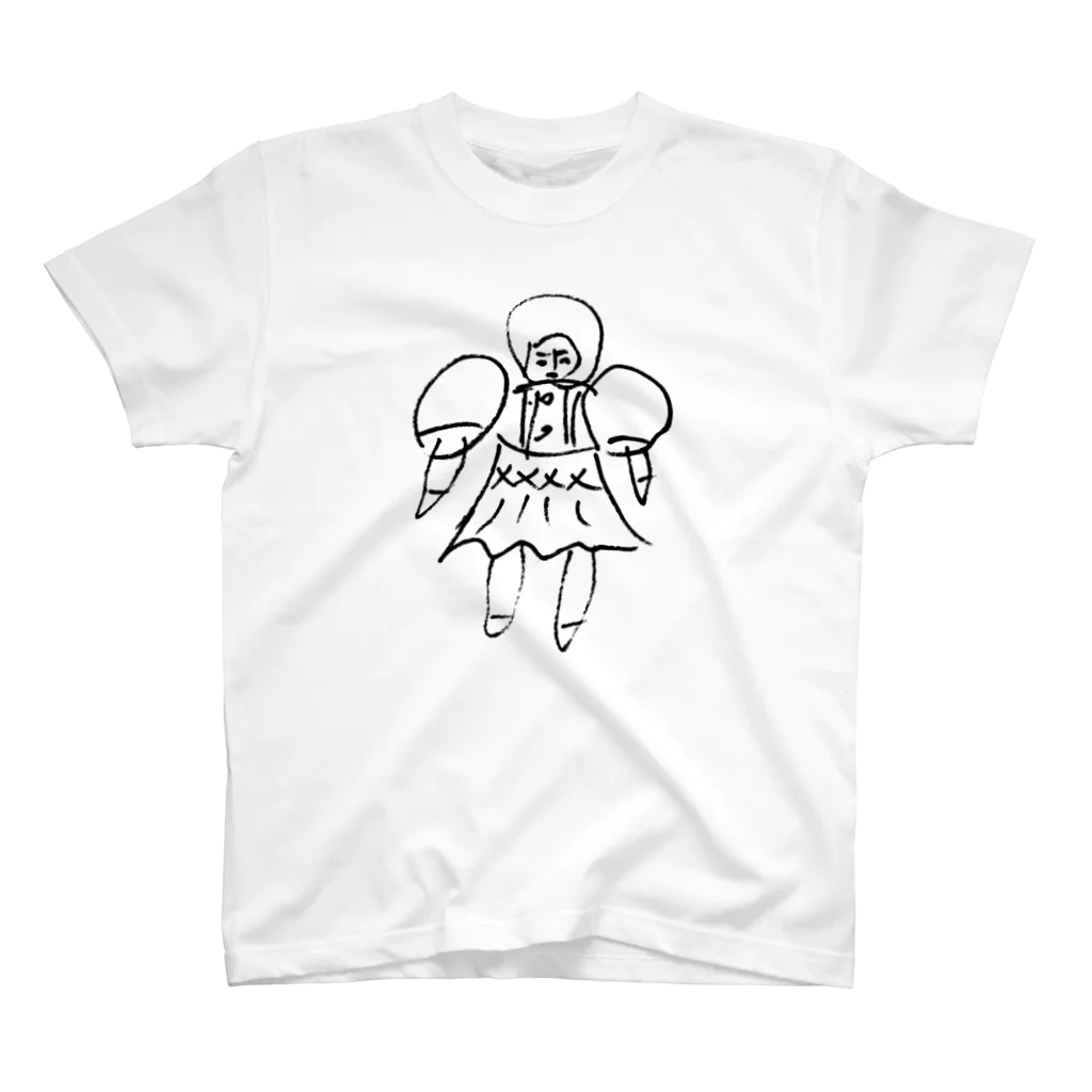 eerie-eery商會のおばあちゃんの絵描き歌(人形） スタンダードTシャツ