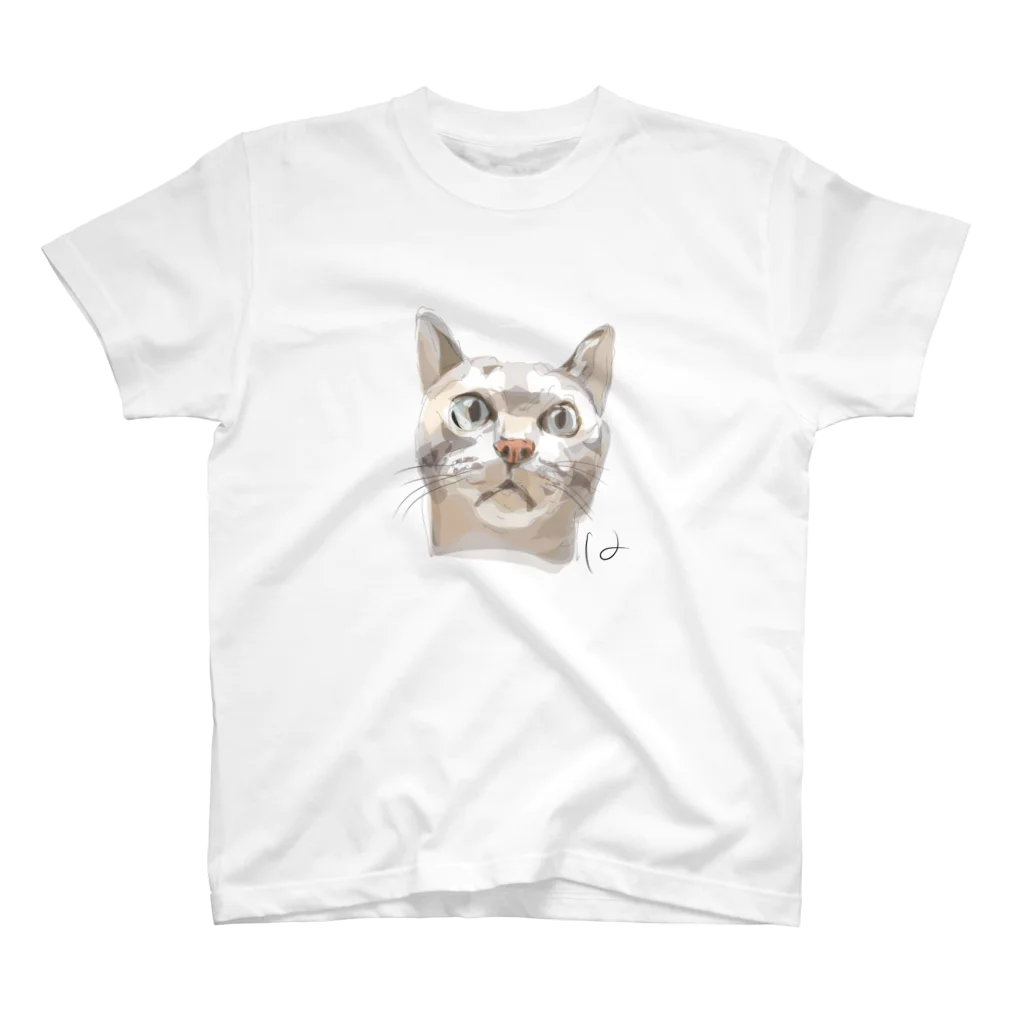 毎日猫さん犬さんの猫1T スタンダードTシャツ