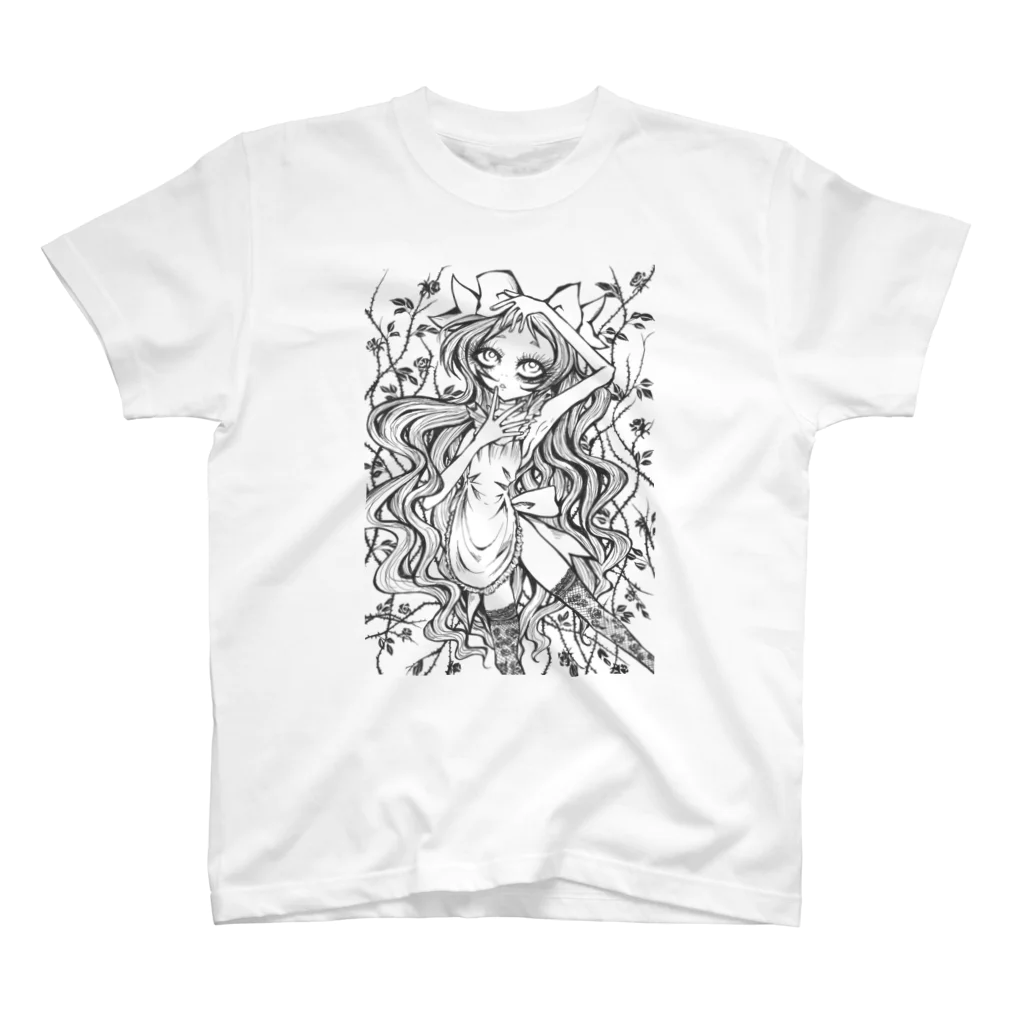 虹色孔雀の魔女。の影の茨のルージュちゃん線画。 Regular Fit T-Shirt