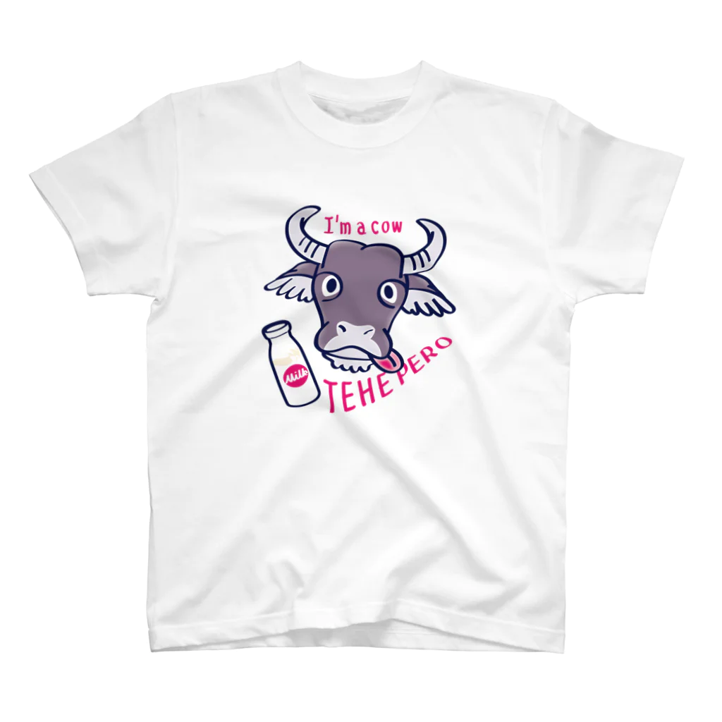 イラスト MONYAAT のテヘペロ水牛くん スタンダードTシャツ