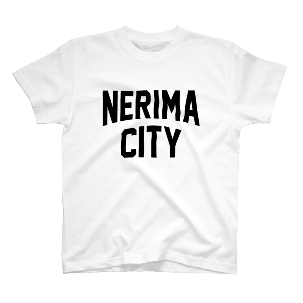 JIMOTO Wear Local Japanの練馬区 NERIMA CITY ロゴブラック Regular Fit T-Shirt