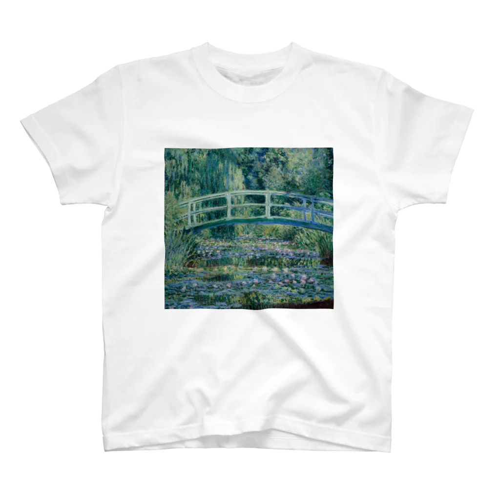 Dartroomの睡蓮の池と日本の橋 クロードモネ スタンダードTシャツ