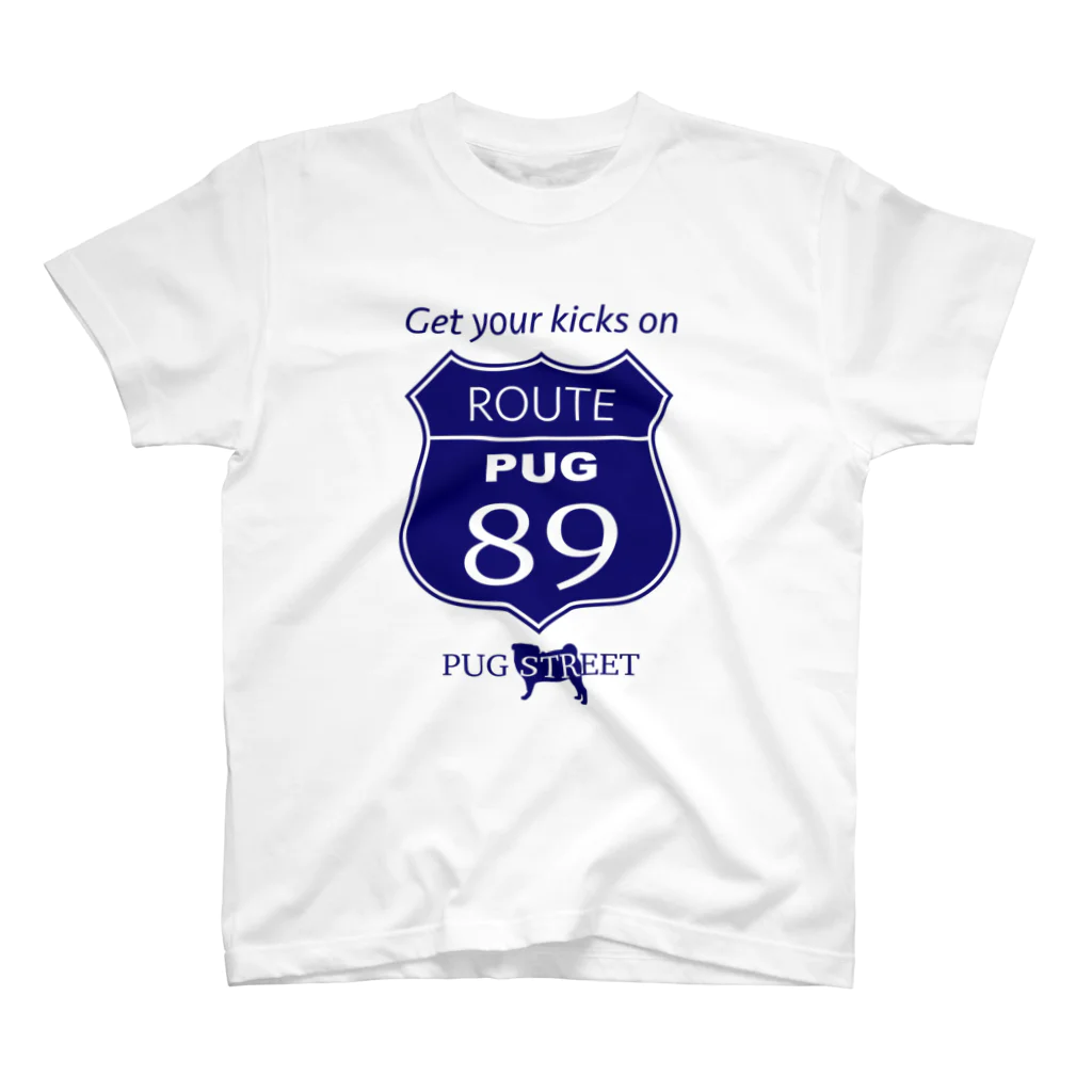 BUHITOLIFEのROUTE89(PUG) スタンダードTシャツ