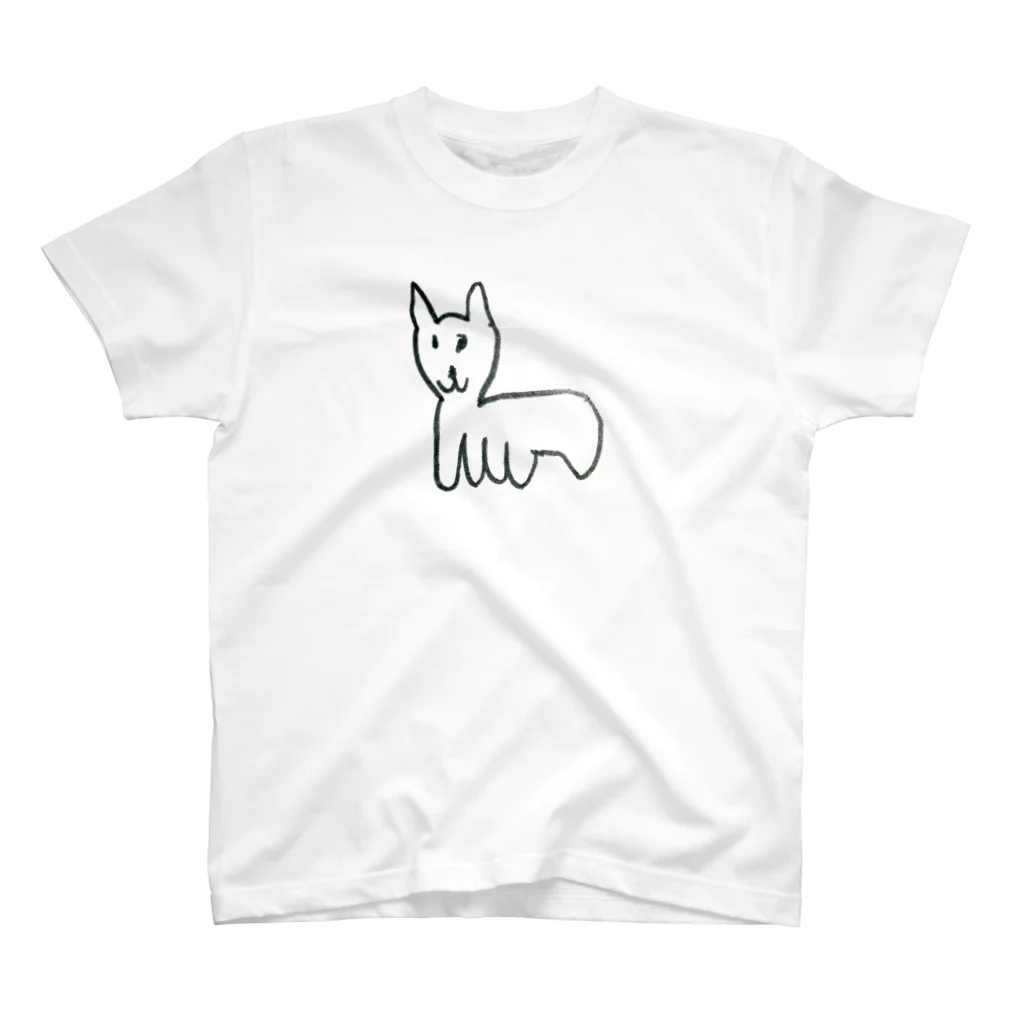 長い猫の尻尾が怪しい猫 スタンダードTシャツ