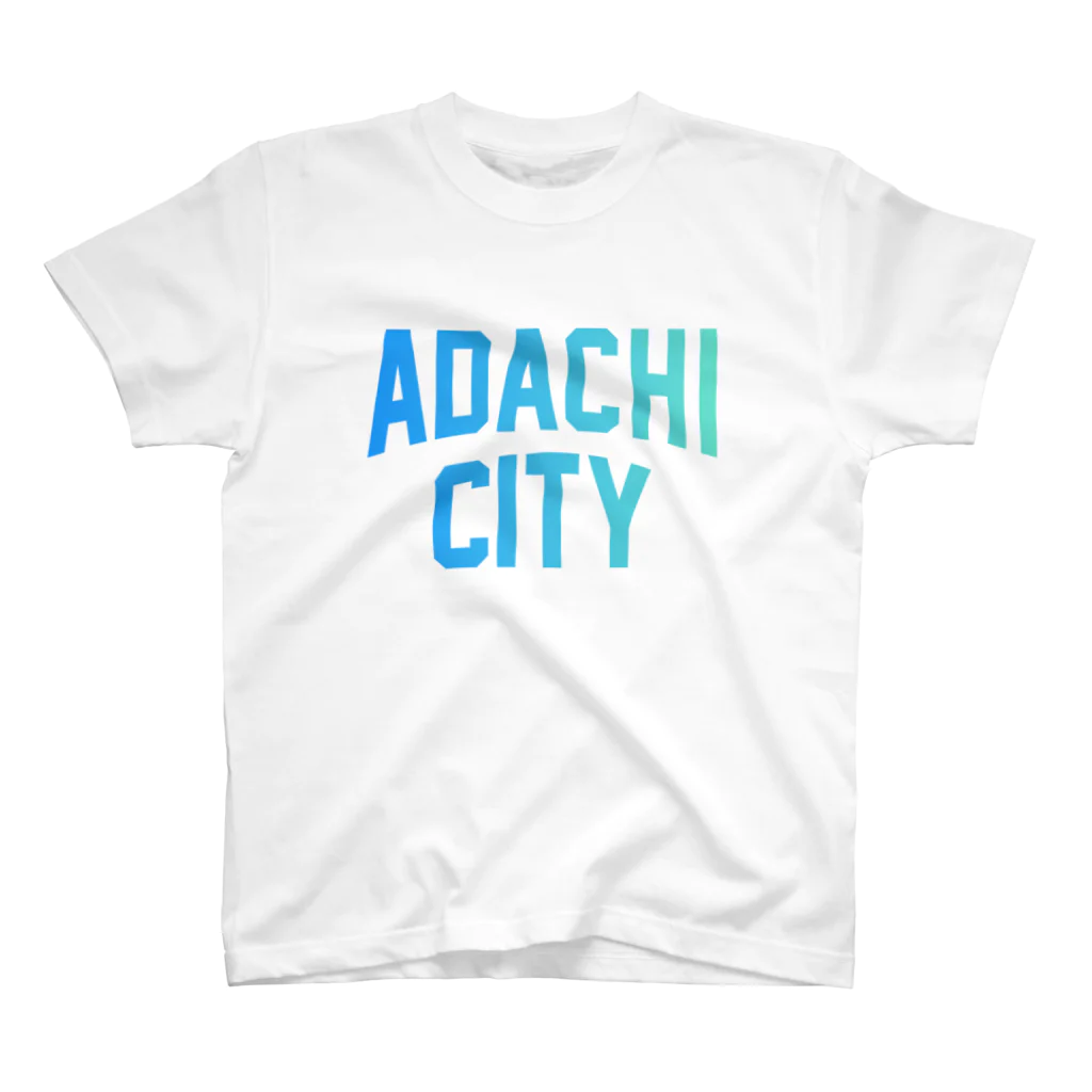 JIMOTOE Wear Local Japanの足立区 ADACHI CITY ロゴブルー スタンダードTシャツ