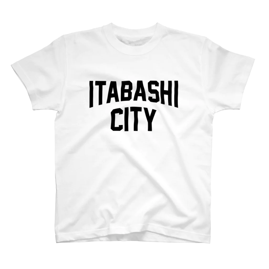 JIMOTO Wear Local Japanの板橋区 ITABASHI CITY ロゴブラック Regular Fit T-Shirt