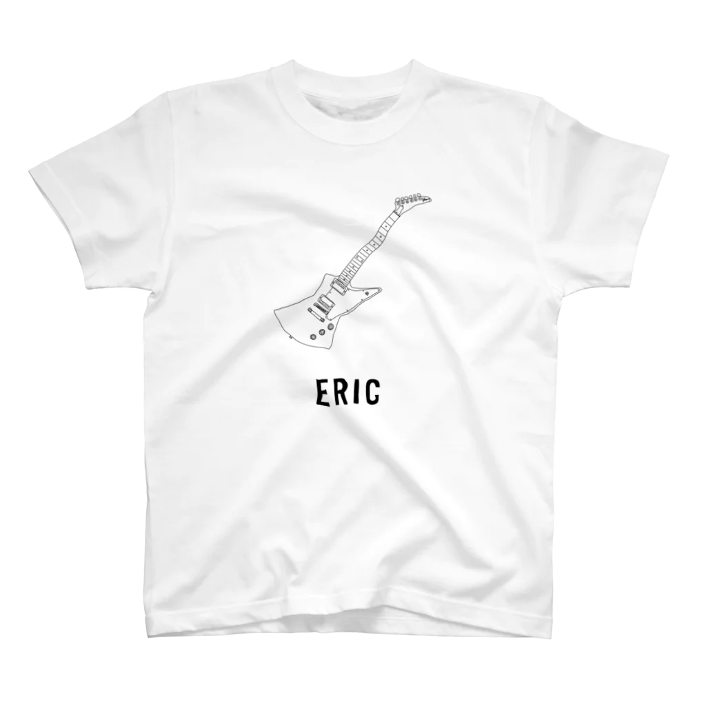 Handwritten GuitarsのERIC -black line- Regular Fit T-Shirt