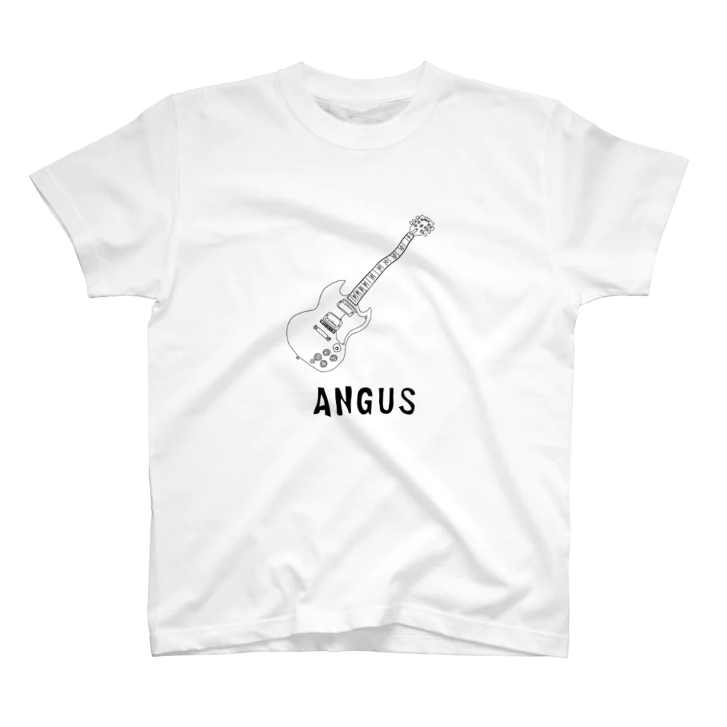 Handwritten GuitarsのANGUS -black line- スタンダードTシャツ