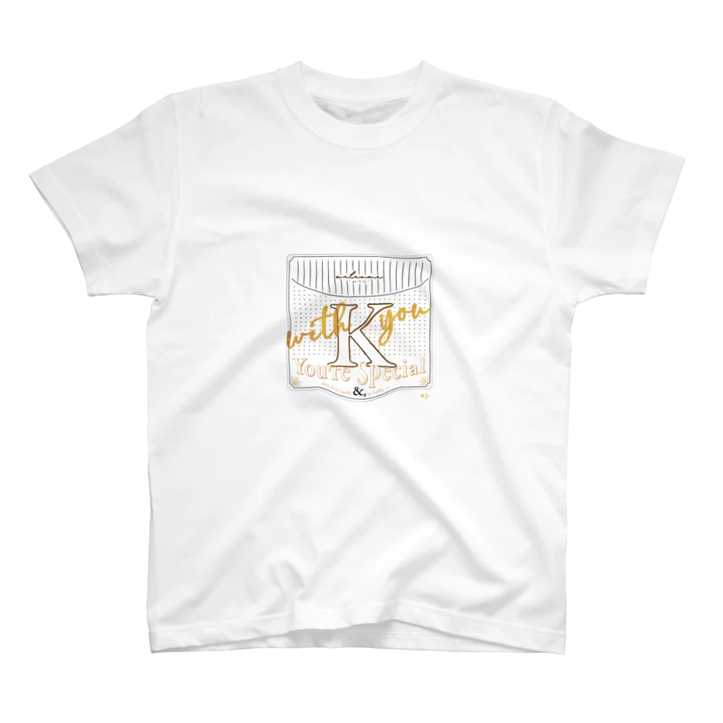 earth_dznのアルファベット・数字アイテム 【 K 】 Regular Fit T-Shirt