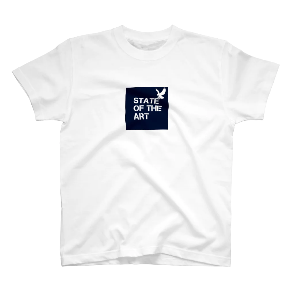 タダユキ😎stand.fm専務のState-of-the-art/ネイビー×ホワイト スタンダードTシャツ