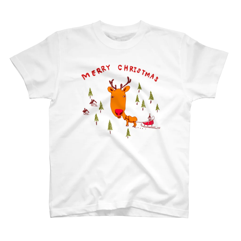 NIKORASU GOのクリスマス＠トナカイ スタンダードTシャツ