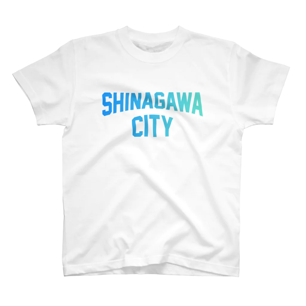 JIMOTOE Wear Local Japanの品川区 SHINAGAWA CITY ロゴブルー Regular Fit T-Shirt
