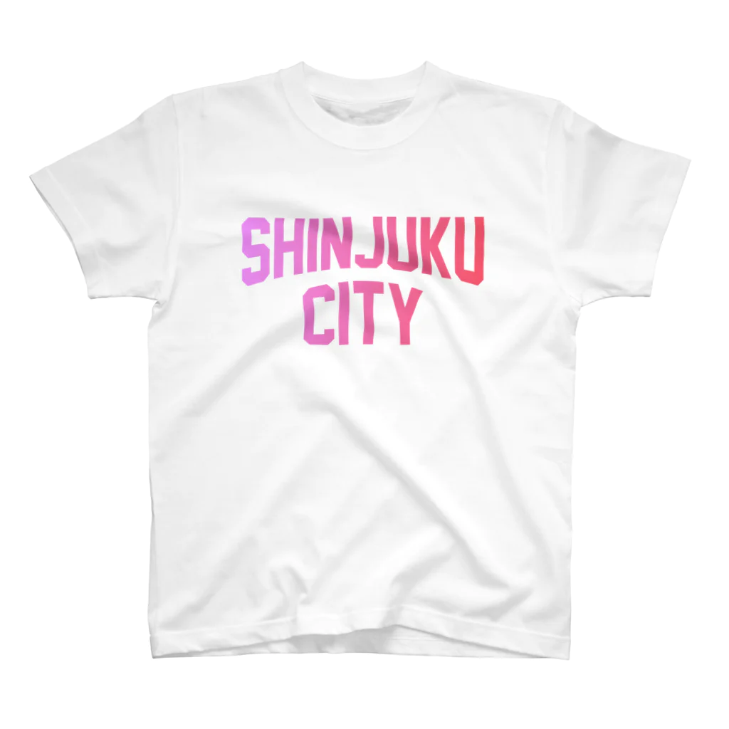 JIMOTOE Wear Local Japanの新宿区 SHINJUKU CITY ロゴピンク スタンダードTシャツ