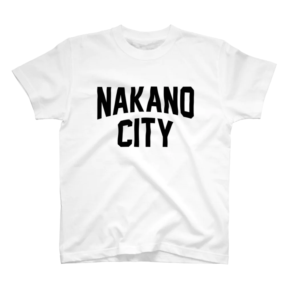 JIMOTO Wear Local Japanの中野区 NAKANO CITY ロゴブラック スタンダードTシャツ