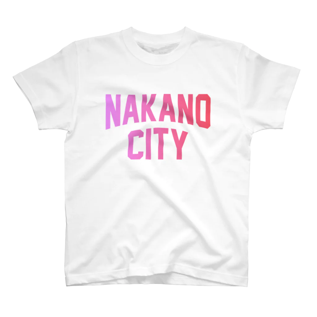 JIMOTO Wear Local Japanの中野区 NAKANO CITY ロゴピンク スタンダードTシャツ